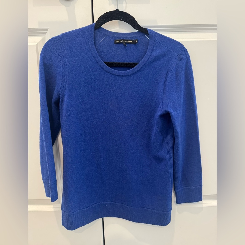 Rag & Bone Blue Crewneck Sweater